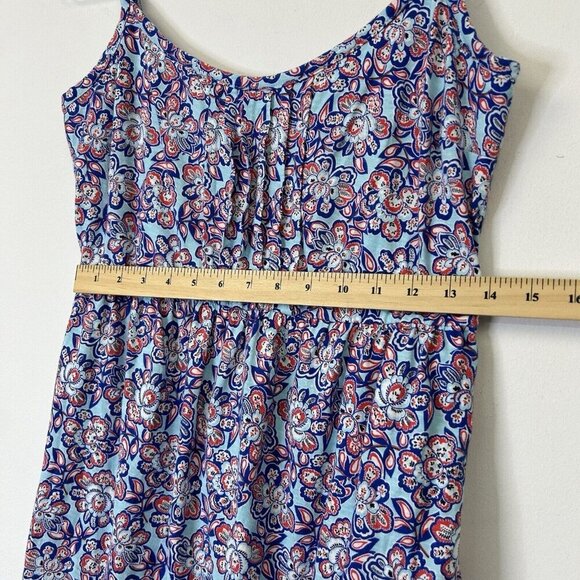 Tommy Bahama Dress Womens Size Medium Red Blue Floral Sleeveless - Picture 6 of 9